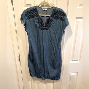 beach lunch lounge chambray dress Mersea Women's Scottie Chambray Dress in Rinse